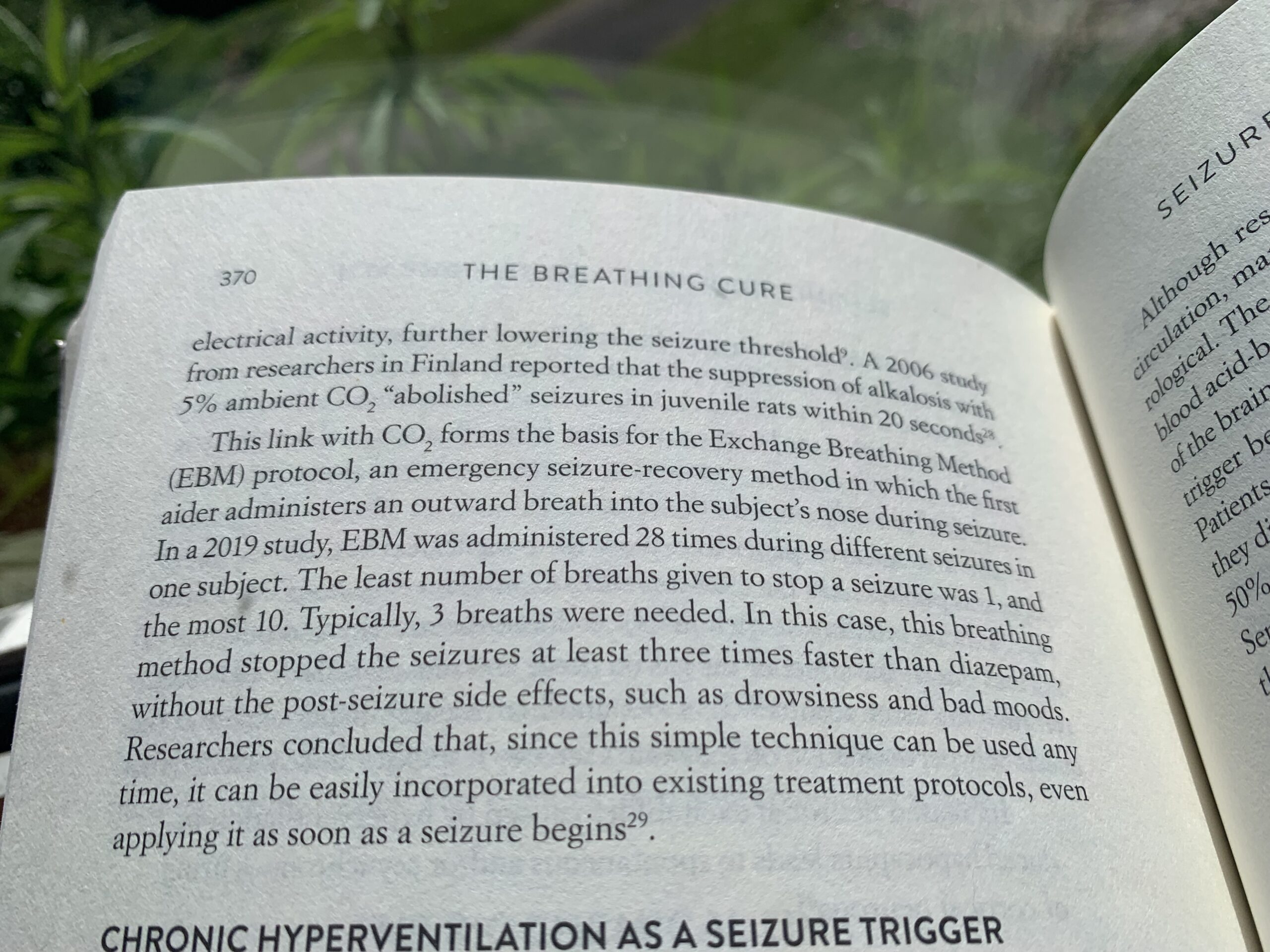 Passage about the exchange breathing method in Patrick McKeown's book