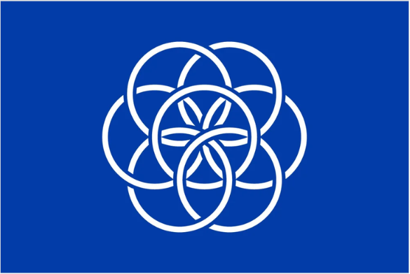 Earth Flag representing shared global action
